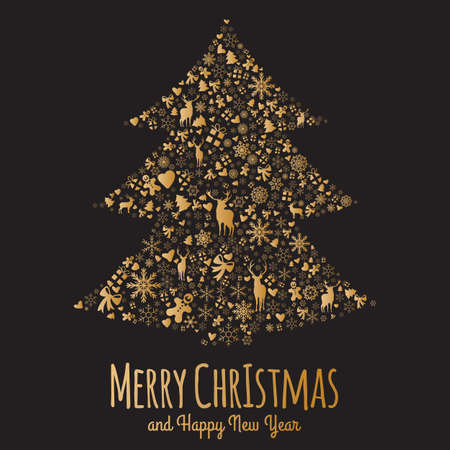 Vintage Christmas Elementsのイラスト素材