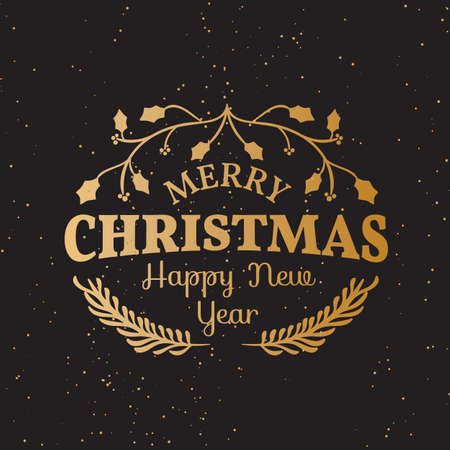 Vintage Christmas Elementsのイラスト素材