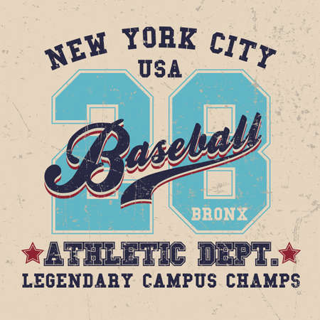 Sport Wear Vintage New York City T-shirt Design, Typography Athleticsのイラスト素材