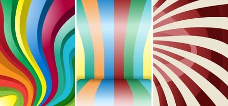 Set of abstract colorful backgroundのイラスト素材
