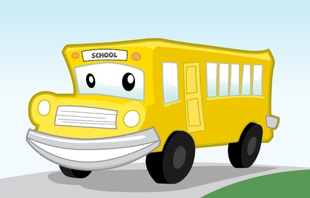 Image of cartoon school bus 