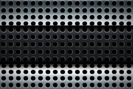 large metal texture with black background and light reflectionsの写真素材