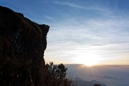 Famous sun rise place in Thailandの写真素材