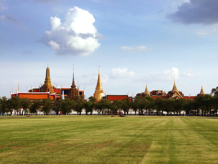 Wat Phra Kaew in Bangkok, Thailandの写真素材