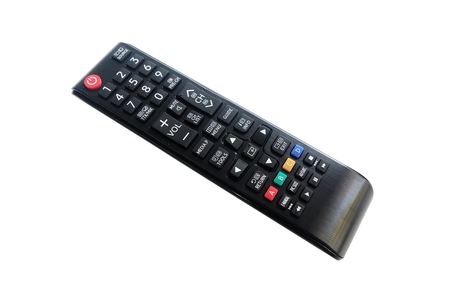 Remote control TV isolated on white backgroundの写真素材