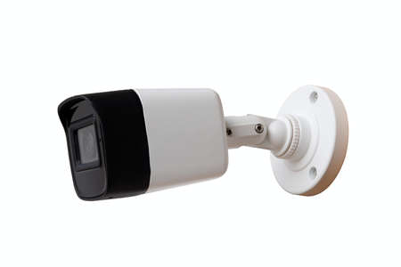 CCTV Camera of security isolate on white backgroundの写真素材
