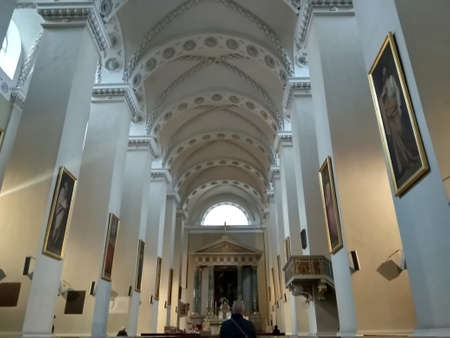 The church of rock and pillar is nothing without the many colors of light.のeditorial素材