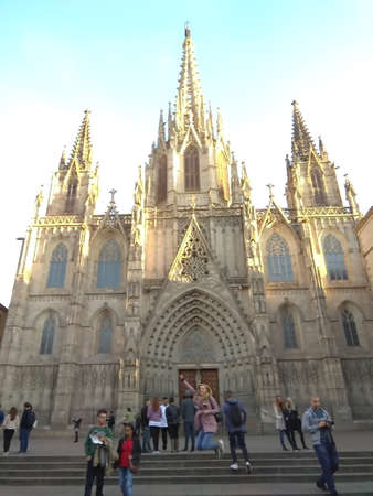 The church of rock and pillar is nothing without the many colors of light.のeditorial素材