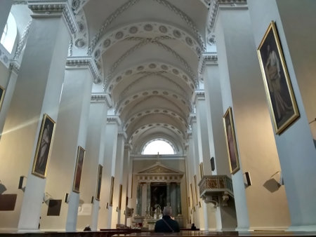 The church of rock and pillar is nothing without the many colors of light.のeditorial素材