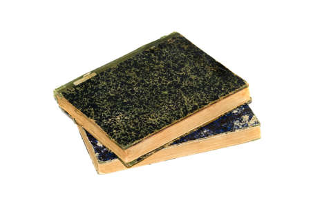 Old books on white backgroundの写真素材