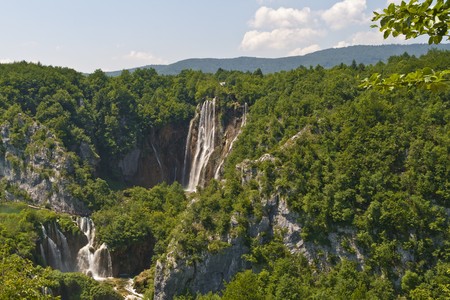 Breathtaking view in the Plitvice Lakes National Park (Croatia)の写真素材