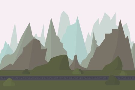 Mountain landscape backgroundのイラスト素材