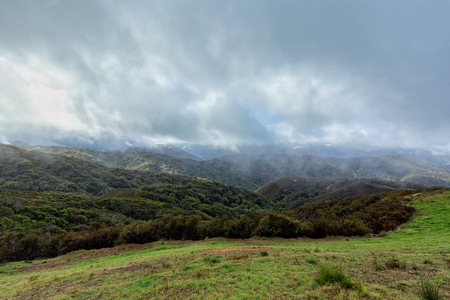 Storm clouds in the Los Padres National Forest in California.の写真素材