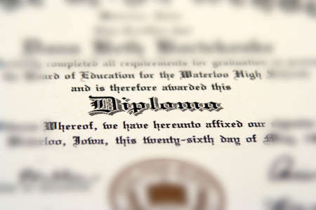 High school diplomaの写真素材
