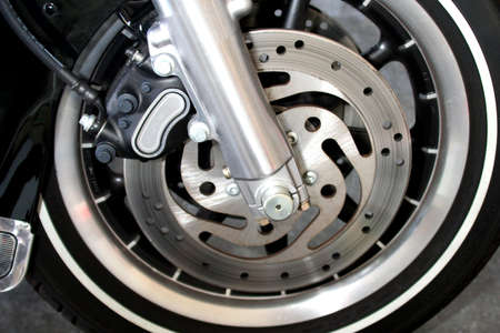  Close up of a motorcycle wheel