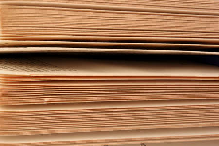 Closeup of pages in a book