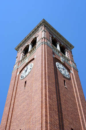 Brick clock tower