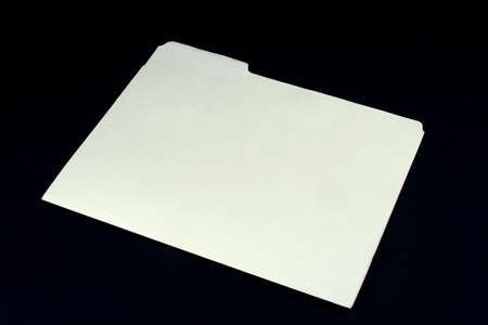 File folder on a black backgroundの写真素材