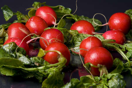 Beets on black background