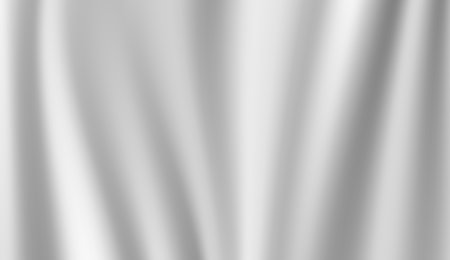 Abstract background, luxurious white fabric or fluid waves or folds of satin silk background. White silk fabric.のイラスト素材