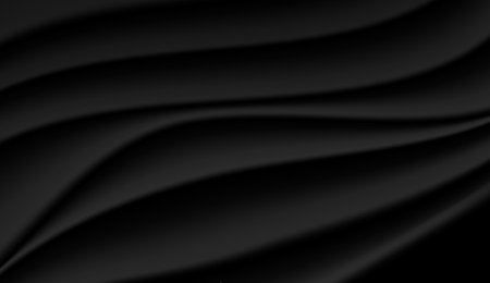 Black abstract background with flowing patterns, dark tones, vector illustration.のイラスト素材