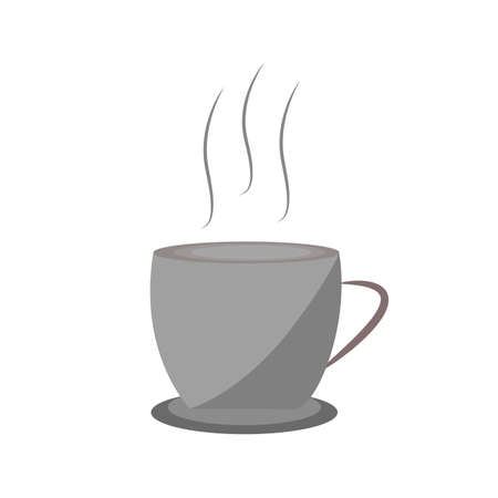 coffee cup icon. glass color grey.の写真素材