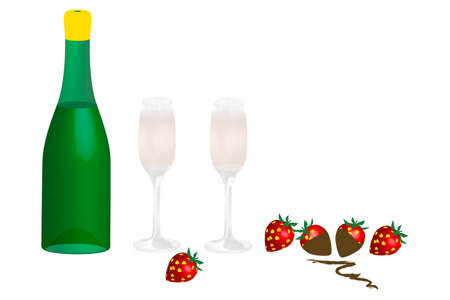 Champagne - illustrationの写真素材