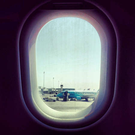 Window view in the plane