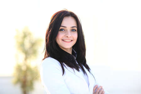 Modern business woman in the officeの写真素材