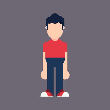Simple Character Front Turnaround Design Illustration Vectorのイラスト素材