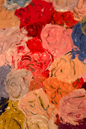 This is a photograph of oil paint backgroundの写真素材