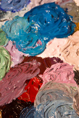 This is a photograph of oil paint backgroundの写真素材