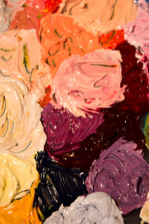 This is a photograph of oil paint backgroundの写真素材