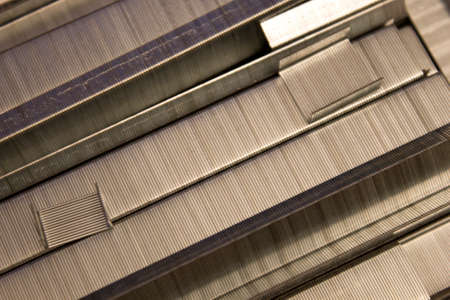 This is a closeup photograph of staplesの写真素材