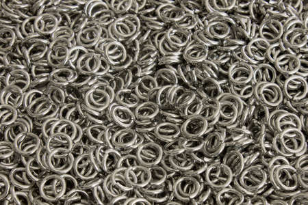 This is a photograph of Aluminum jump rings background