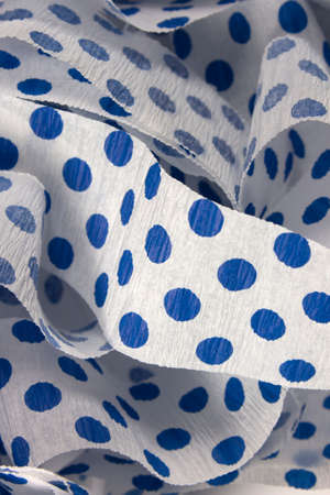 This is a photograph of Royal Blue Polka dot Crepe paper streamersの写真素材