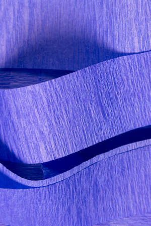 This is a photograph of Blue Crepe paper streamers
