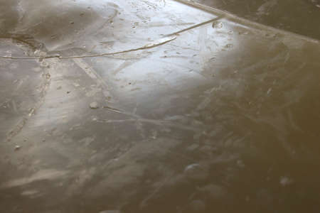 This is a closeup photograph of clear Encaustic paint waxの写真素材