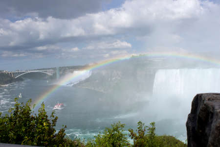 This is a photograph of Niagara falls from Ontario, Canada sideの写真素材