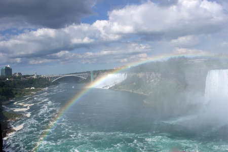 This is a photograph of Niagara falls from Ontario, Canada sideの写真素材