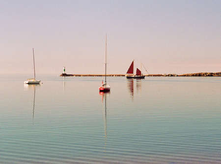 sail boats in Grand marais MNの写真素材
