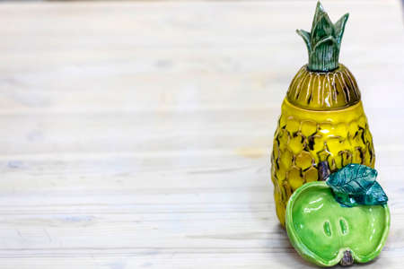 Handmade ceramic cups prepered as a present.の写真素材