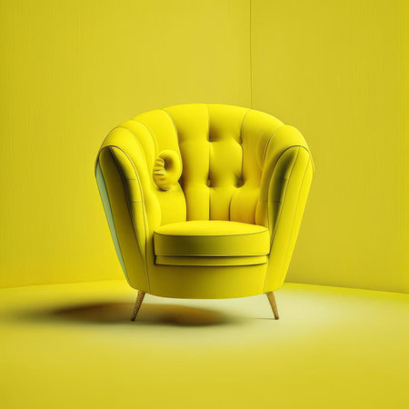 Single armchair in the room.AI generatedの素材
