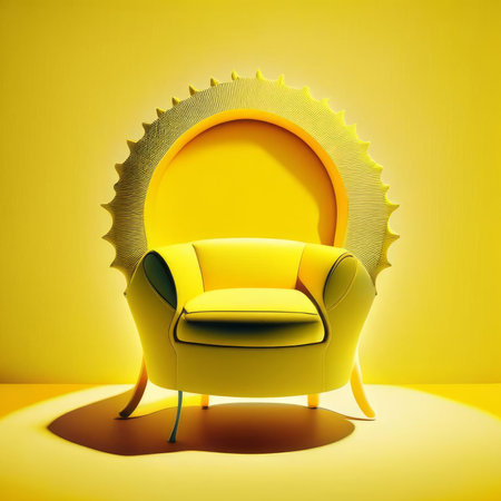 Single armchair in the room.AI generatedの素材