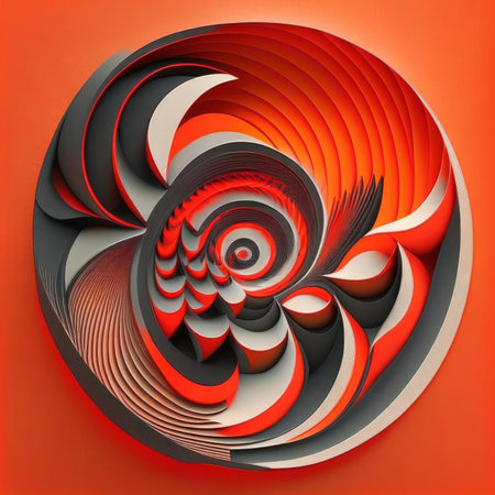 3D illustration of abstract fractal for creative design, art and entertainmentの素材