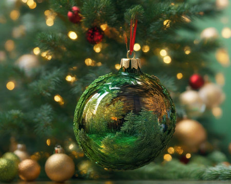 Fantasy balls for the Christmas tree. New Year tree decorations.の素材