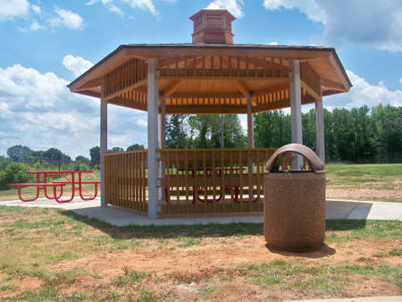 a  park  gazeboの写真素材