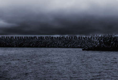 fog on the seaの写真素材