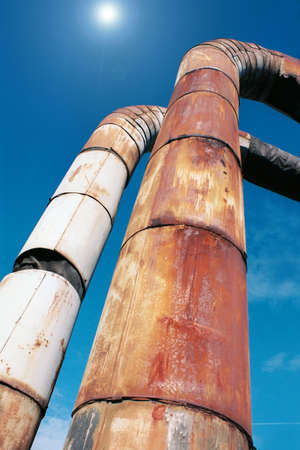 pipes under the sunの写真素材