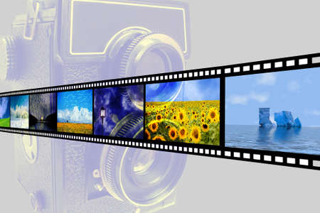 film camera and celuloid film display mode